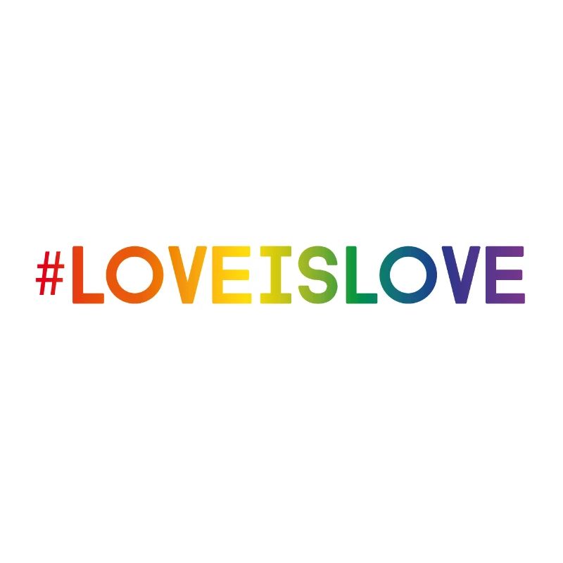 Regenbogen Design - Hashtag Love is Love