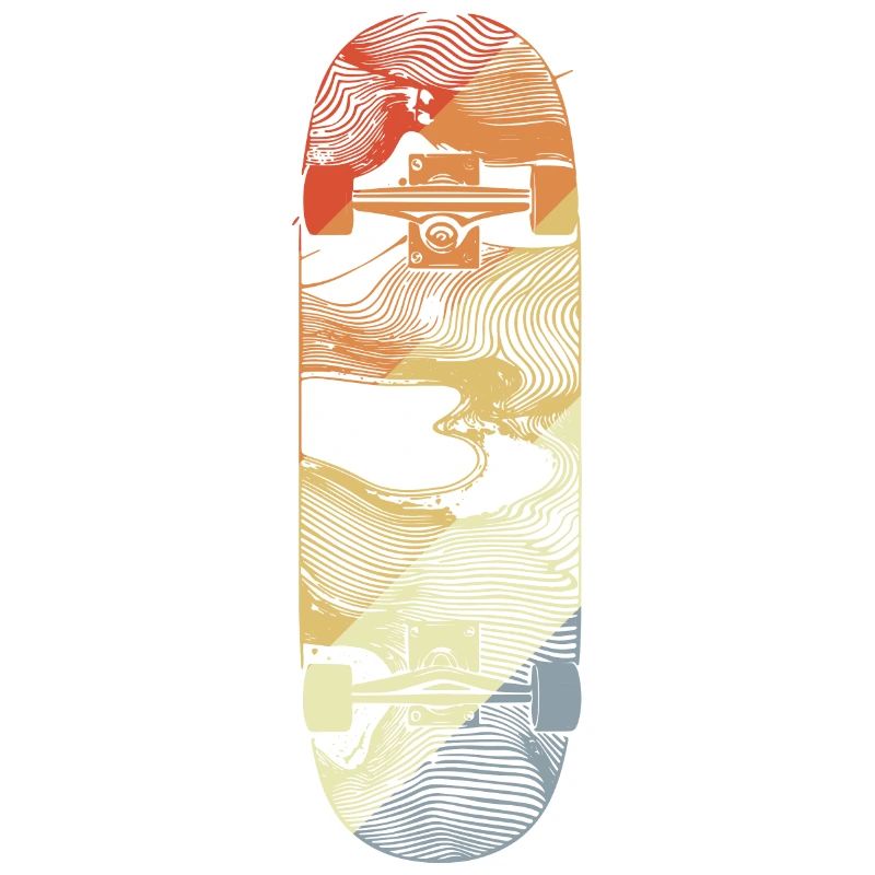Dessin de skateboard rétro