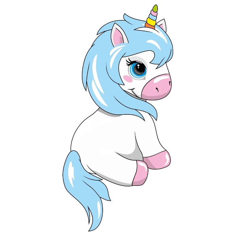 Timide mignon bébé licorne