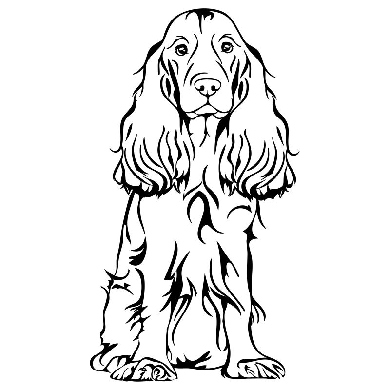 COCKER SPANIEL sitting dog dogs Wilsigns