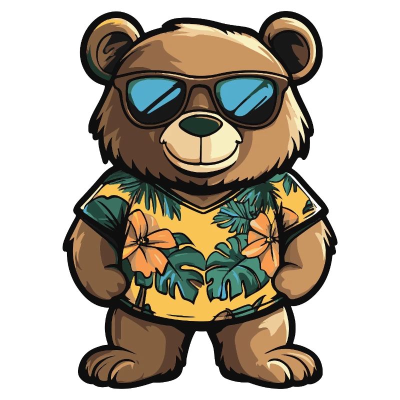 Bär Comic Urlaub