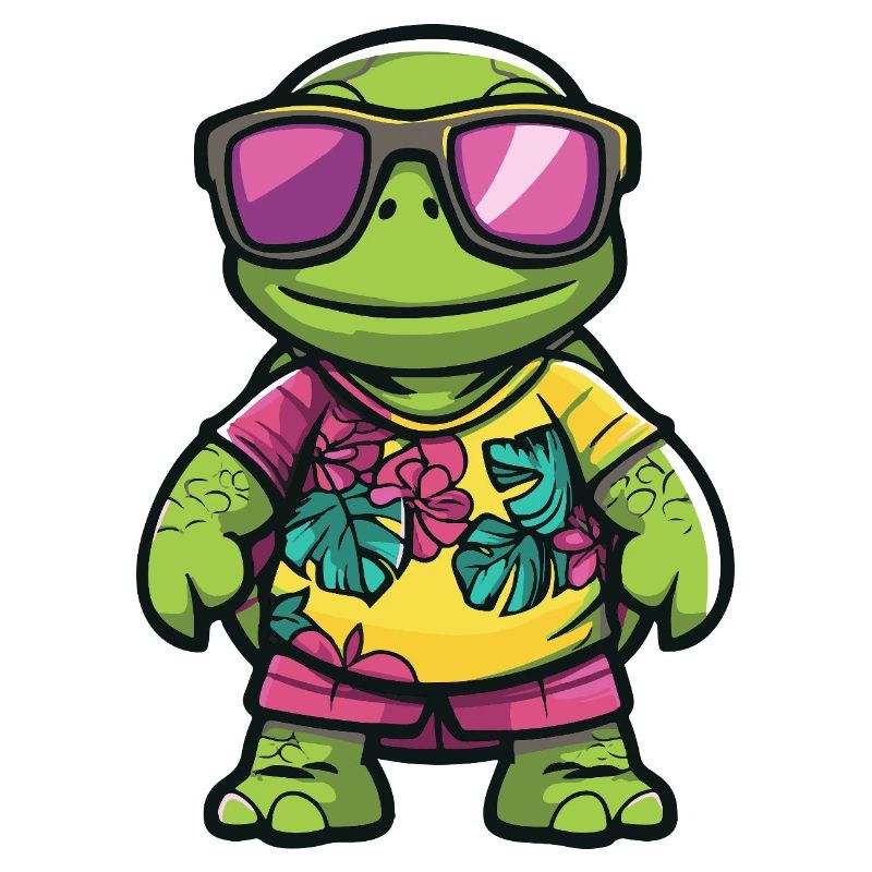 Schildkröte Comic Urlaub