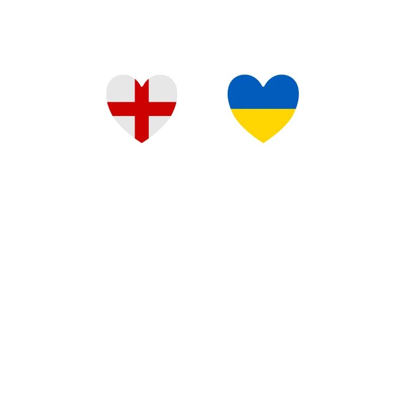 Drapeaux ukrainiens de l’Angleterre et de l’Ukraine