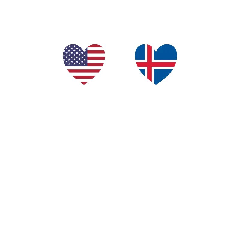 Drapeaux des États-Unis et de l’Islande