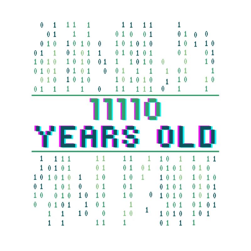 30e anniversaire 30 ans Code binaire Informatique