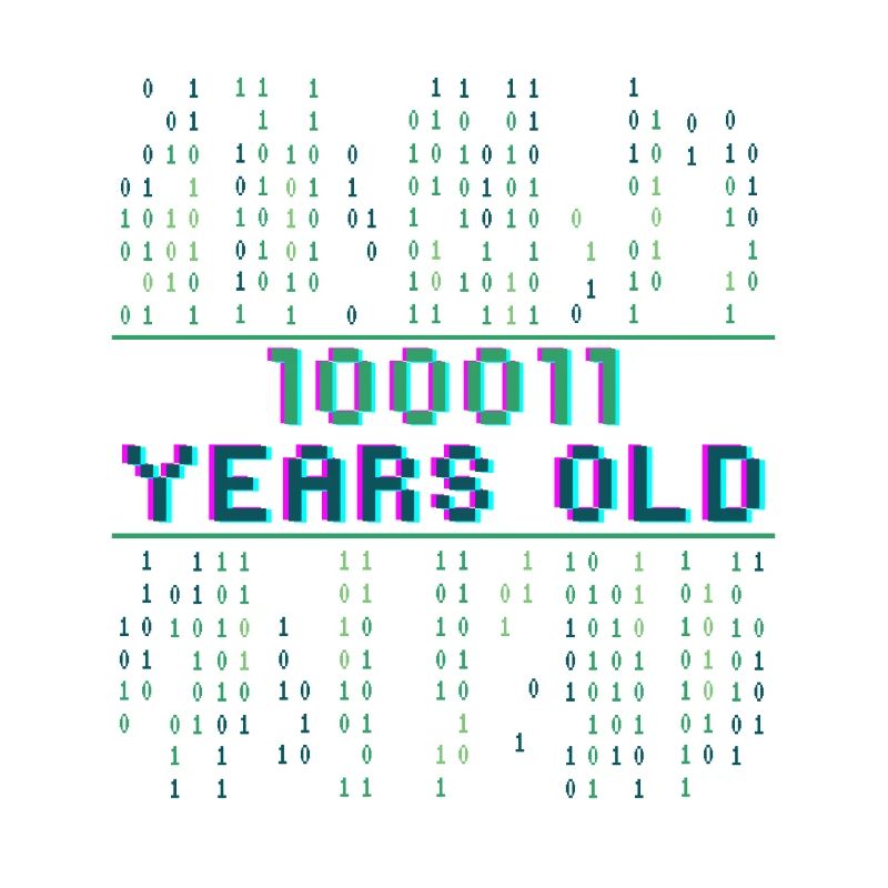 35e anniversaire 35 ans Code binaire Informatique