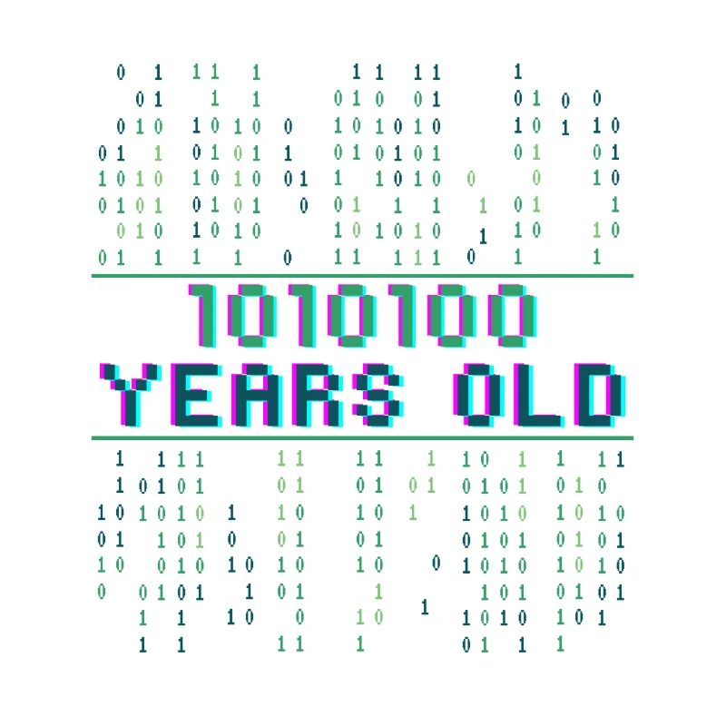 84. Geburtstag 84 Jahre alt Binärcode Informatik