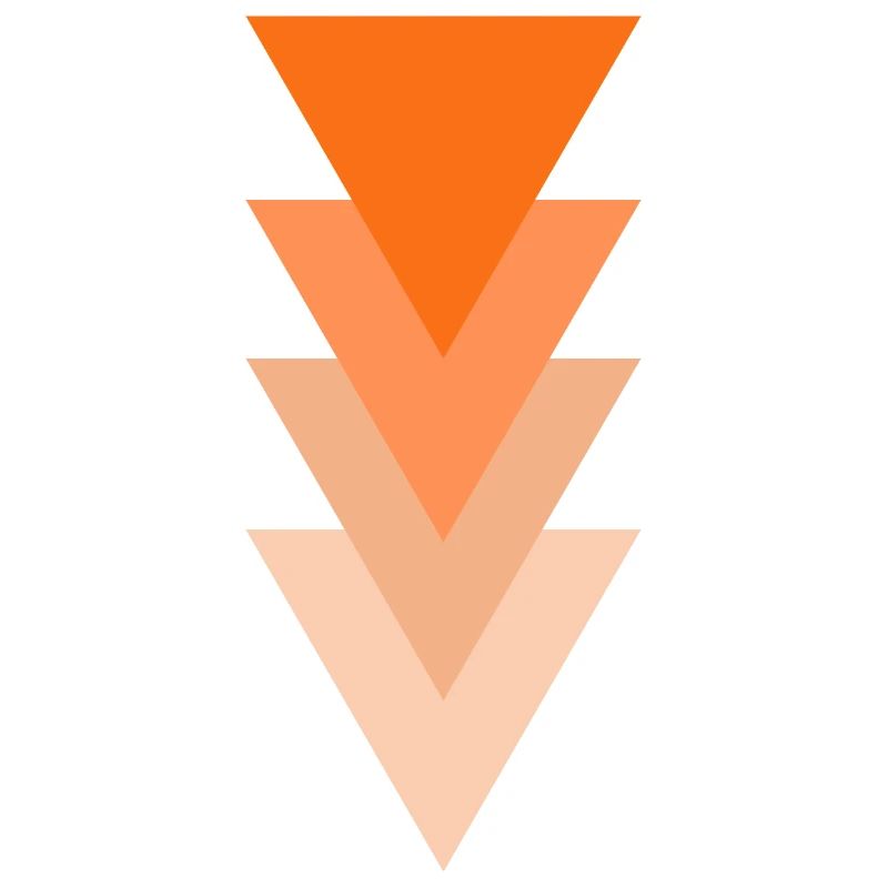 triangle de nuances de la couleur orange