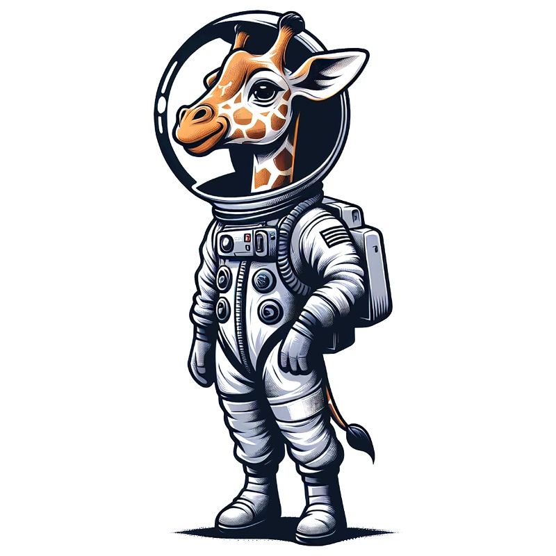 Mignon Girafe Astronaute