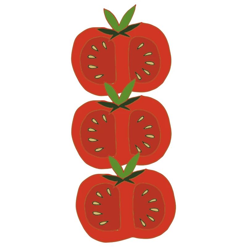 Tomatoes 3-fold red