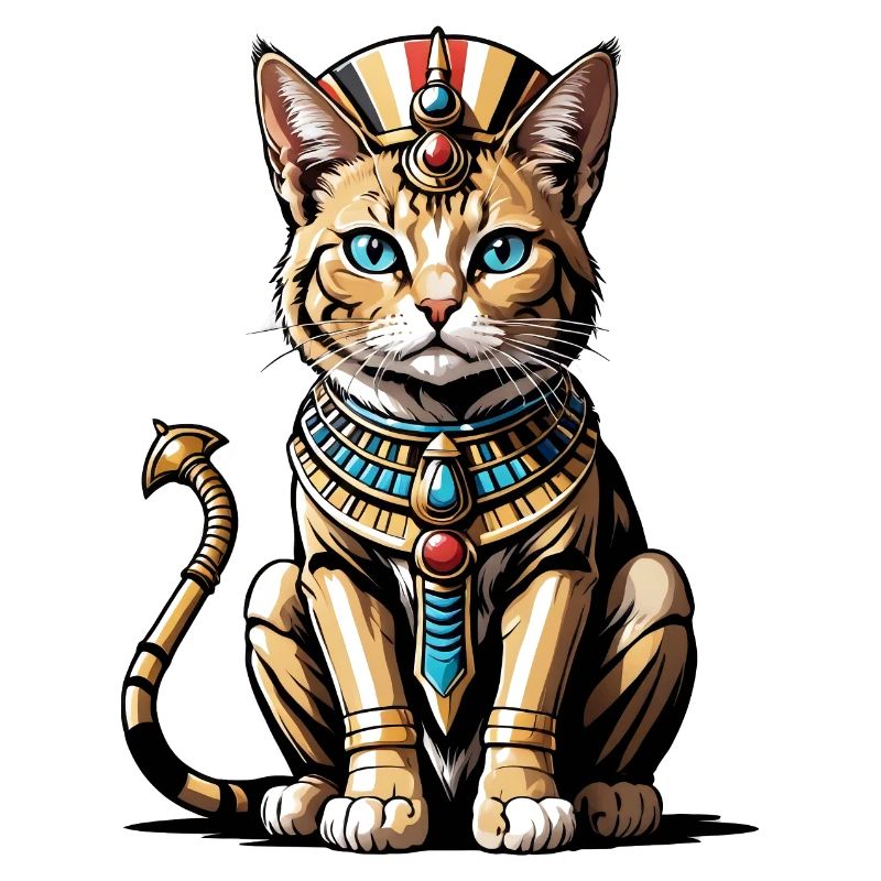 Chat Pharaon Chat Égypte Pyramide Cadeau