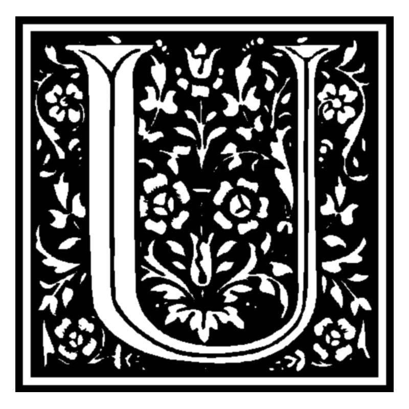 Blumenbuchstabe U - Einzelbriefe / Aufkleber