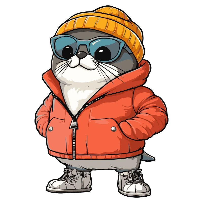 Robbe Tier Winter Comic