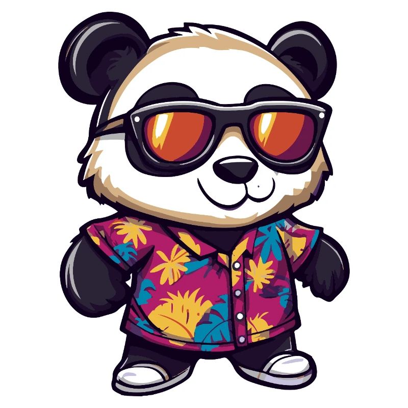 Panda Comic Cool Sommer