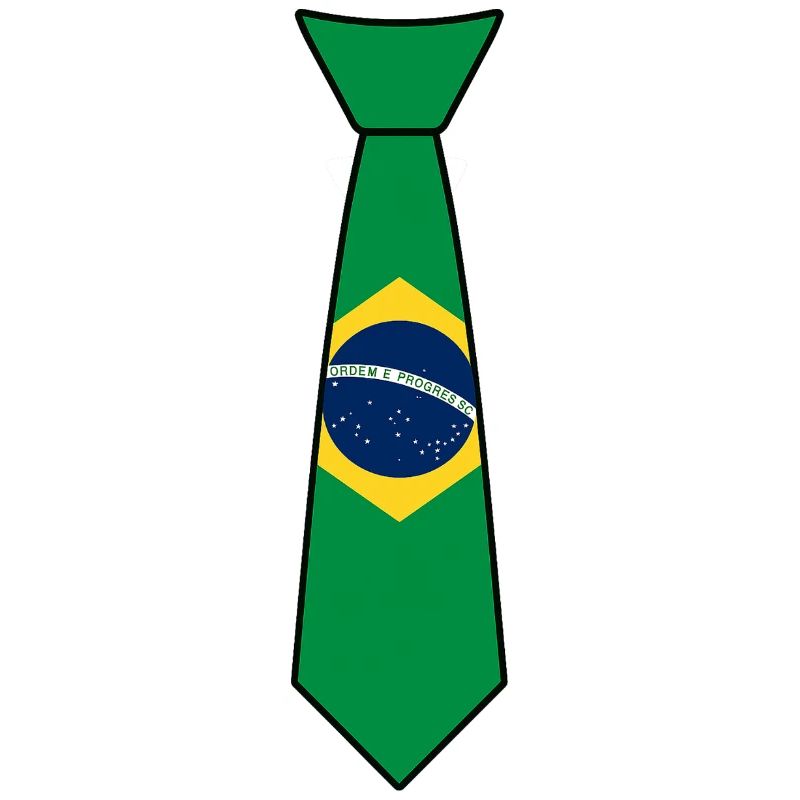 Brasilien-Krawatte – Flaggendesign