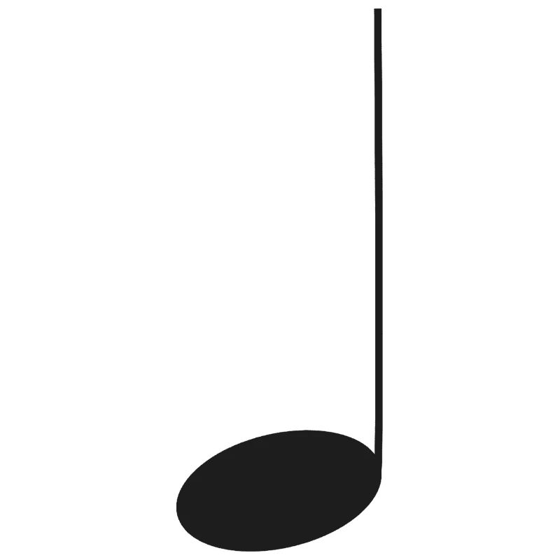 Musiknote einfach / schwarz