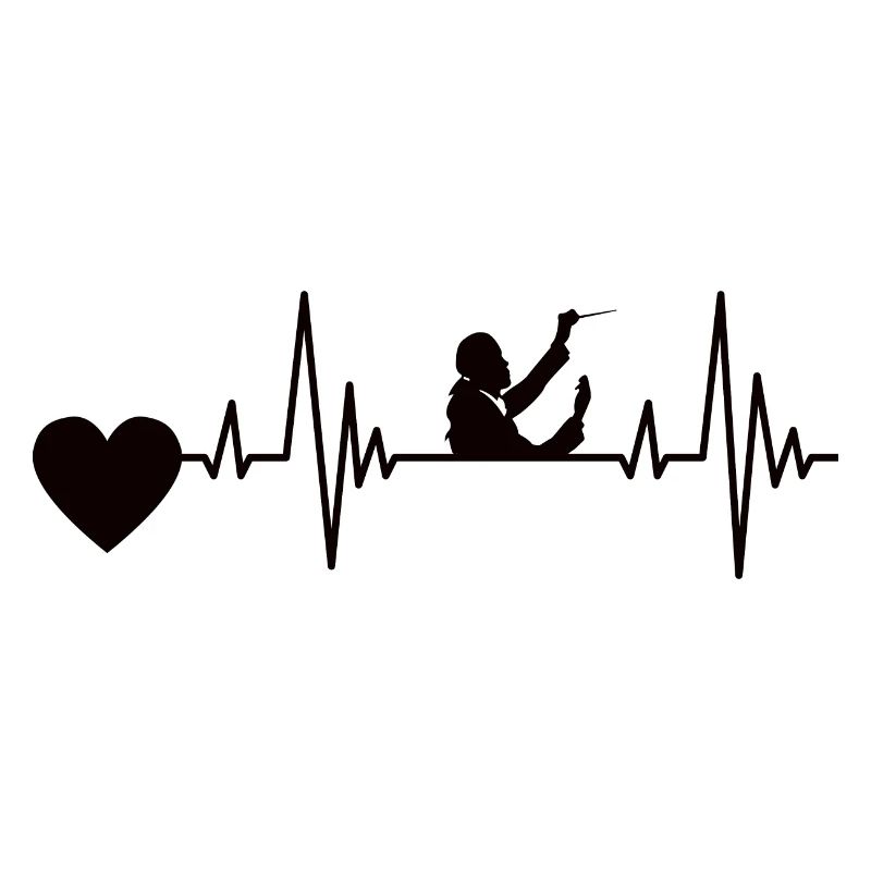 Dirigenten EKG Musik Herzschlag Musiker Dirigent
