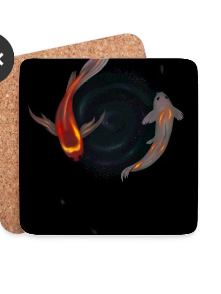 Koi Fische im Sternenwirbel
