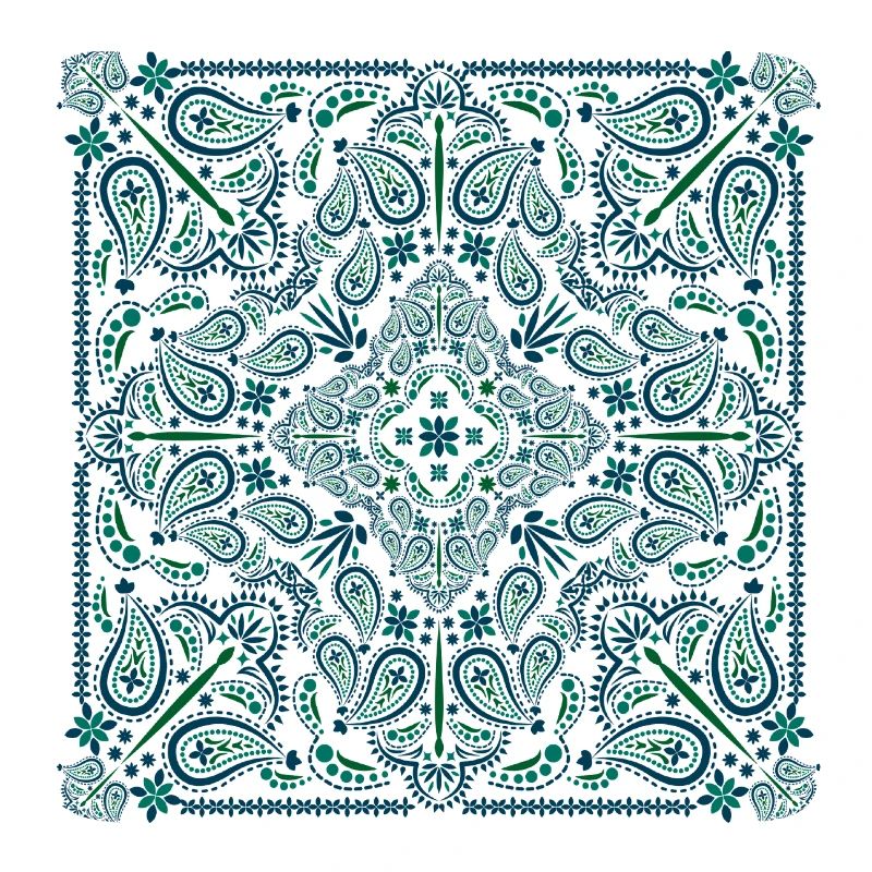 Paisley Modèle - Mandala, Mosaïque, Impression de fleurs