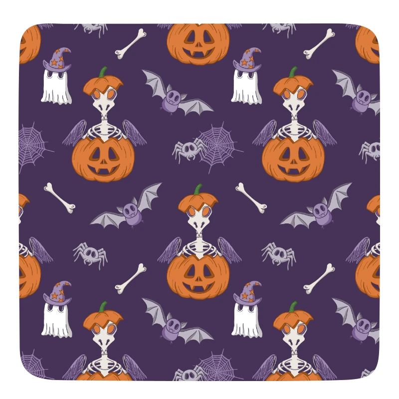 Skeletal Chicks with Pumpkin Halloween Pattern