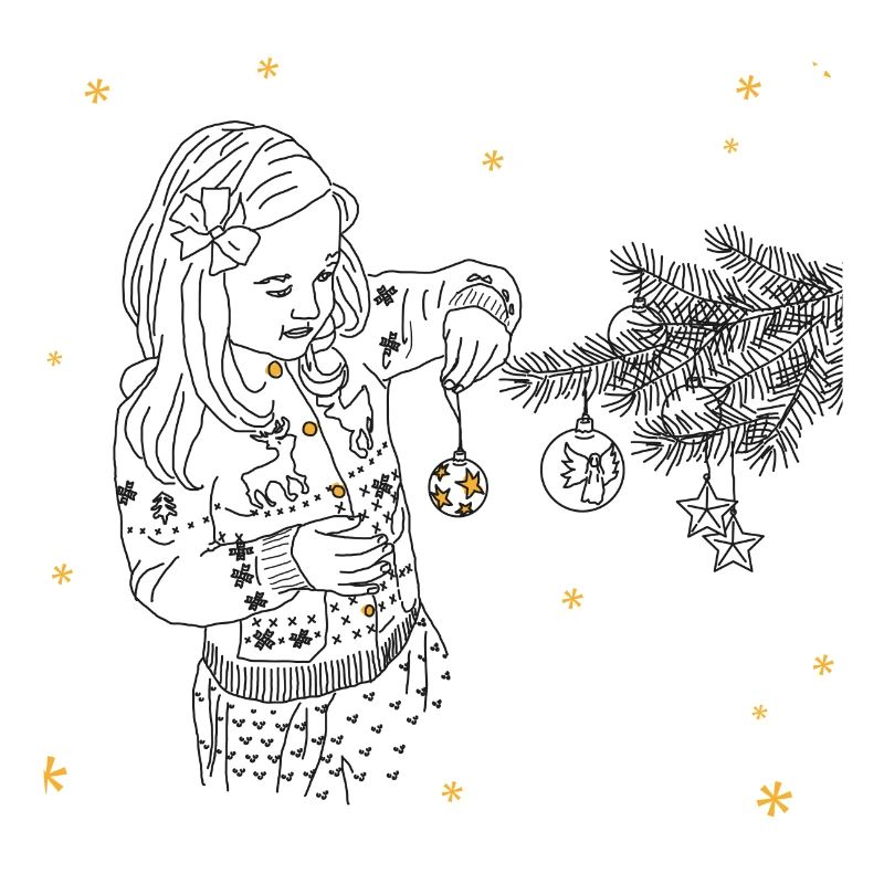 Christmas tree decorating