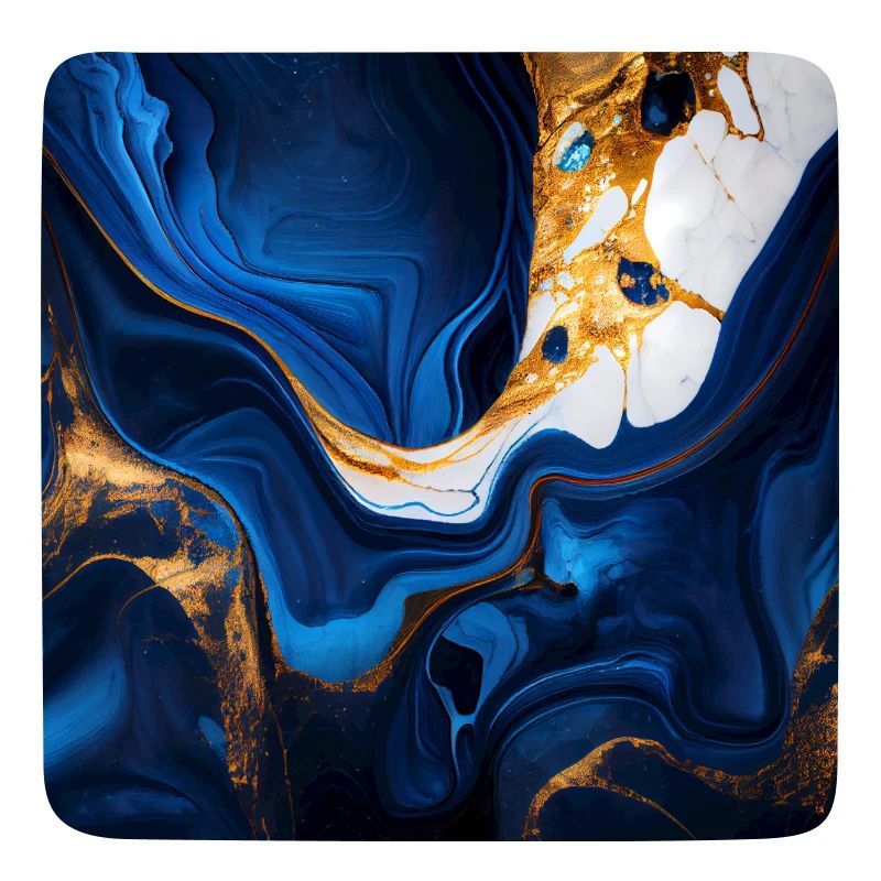 Dark Blue Modern Marble
