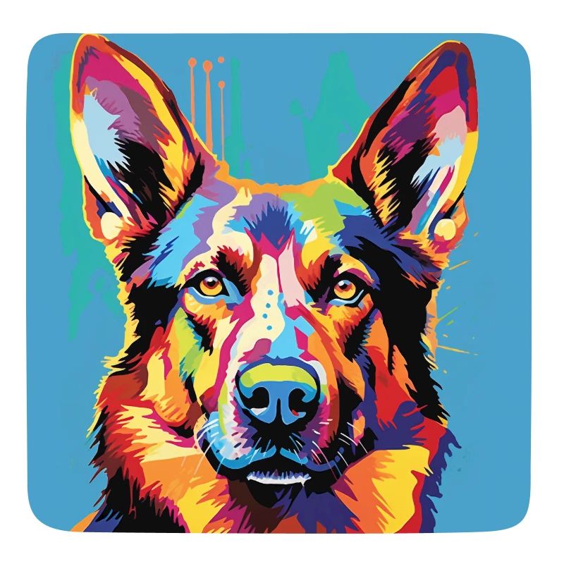 Deutscher Schäferhund Pop Art