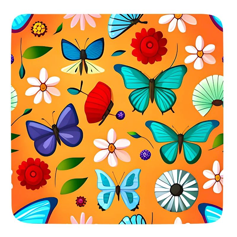 Butterflies and Flowers Pattern