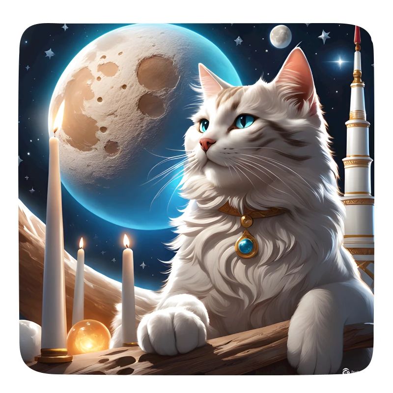 Chat au clair de lune