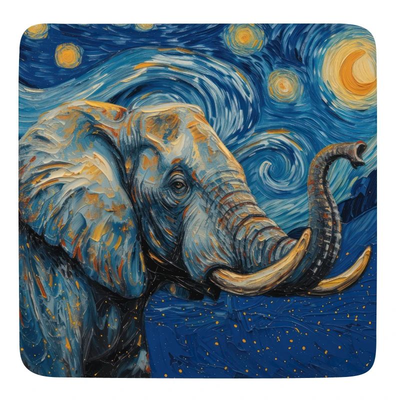 elefant, van gogh, sternennacht