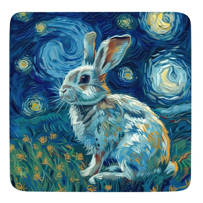 Hare, Rabbit, Animal, Van Gogh, Starry Night