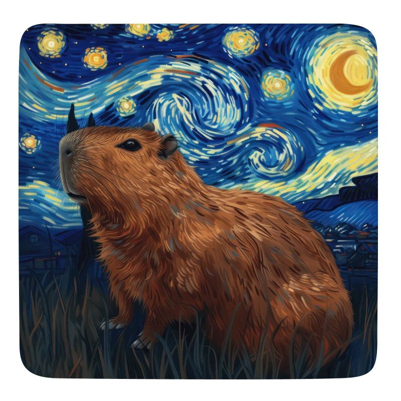 Capybara, Animal, Van Gogh, Starry Night