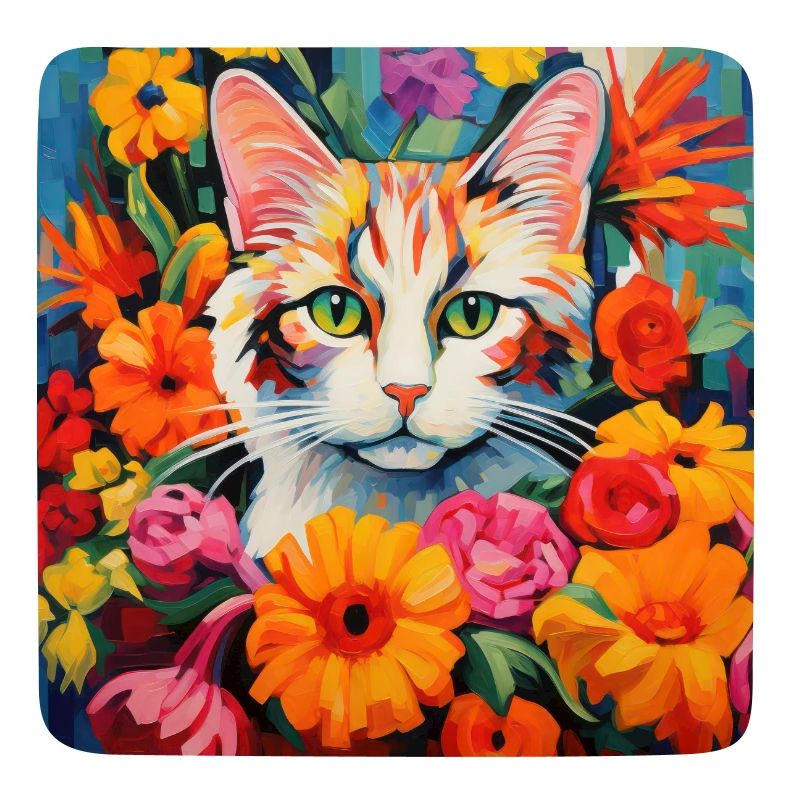 Katze, katzenmotiv, blumen, geschenk, geschenkidee