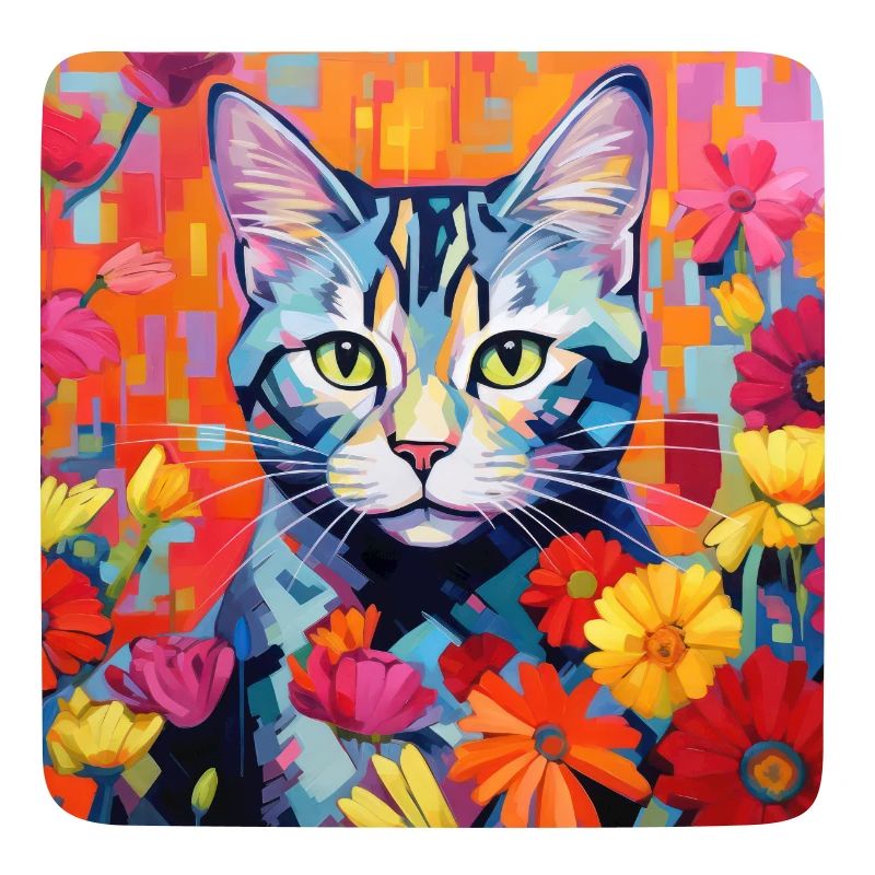 Katze, katzenmotiv, blumen, geschenk, geschenkidee