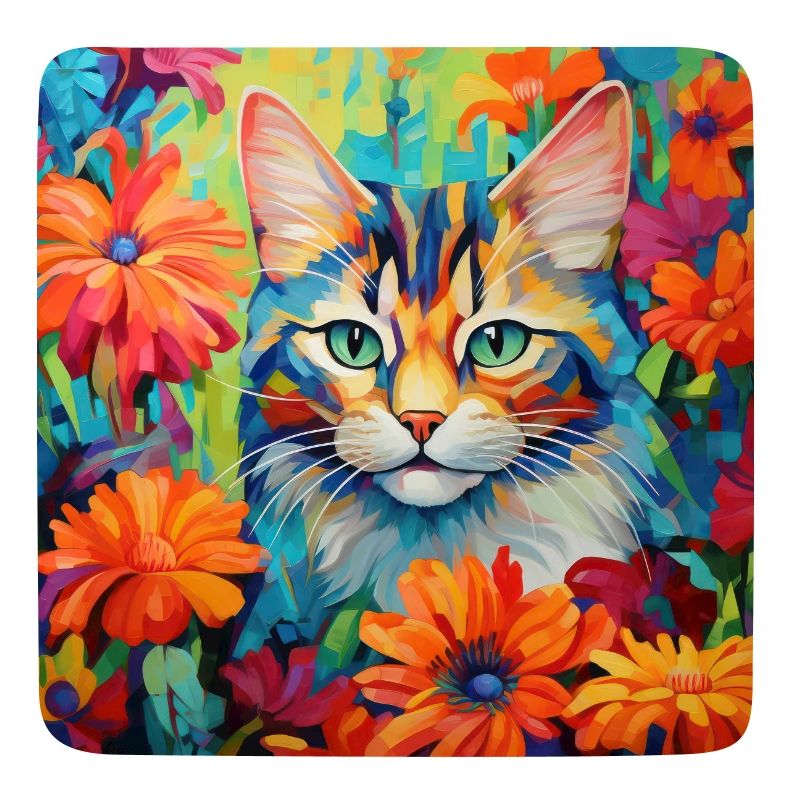 Katze, katzenmotiv, blumen, geschenk, geschenkidee