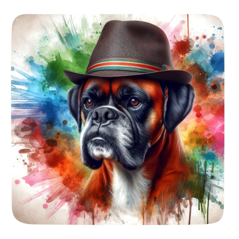 Boxer Breed Splash Art