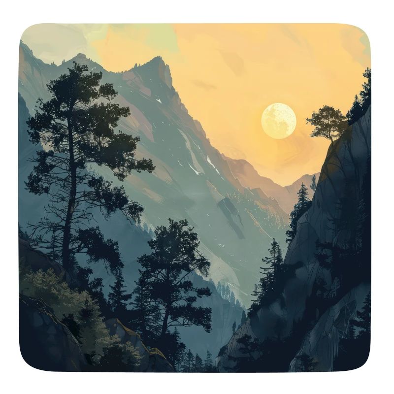 Mountains, Landscape, Nature, Trees, Sun