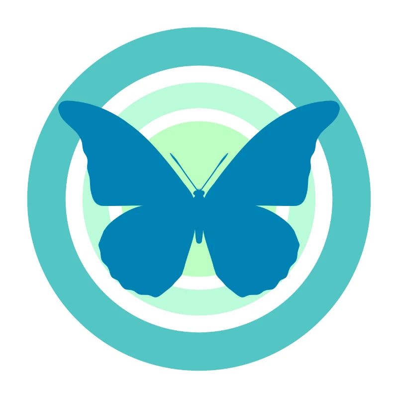 Schmetterling Grüntöne