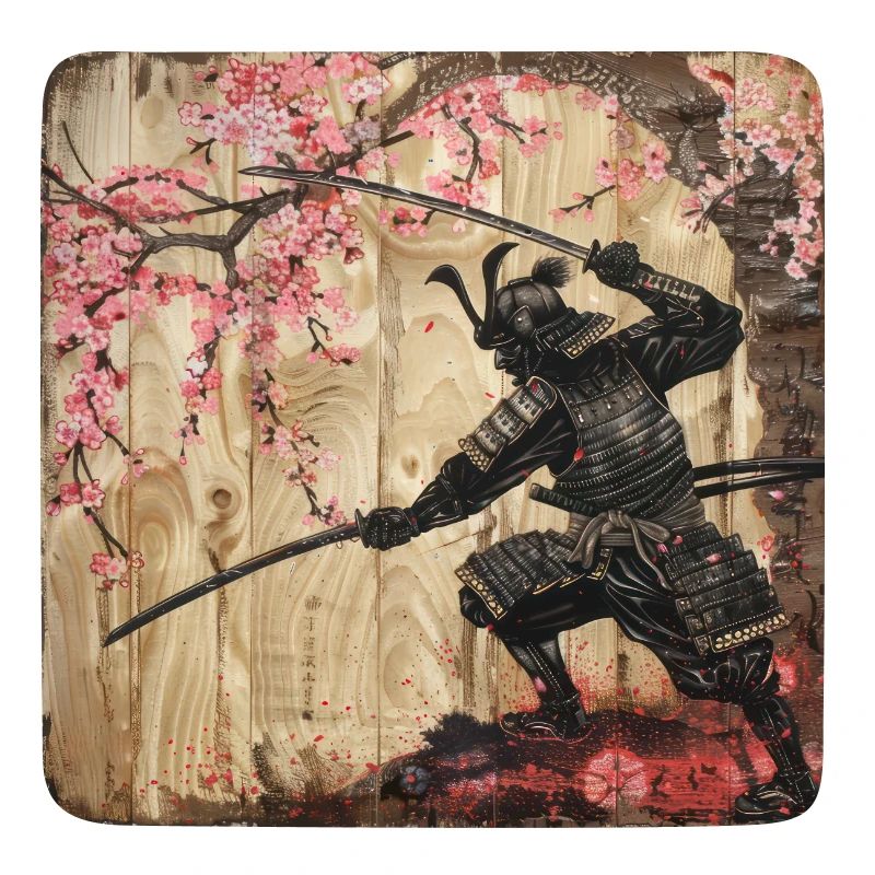 Japanisch, Samurai, Kirschblüte, Kunst, Ukiyo-E