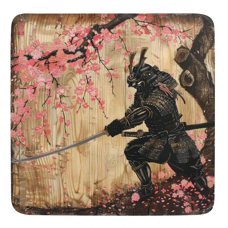 Japanisch Samurai Kirschblüte Kunst Ukiyo-E