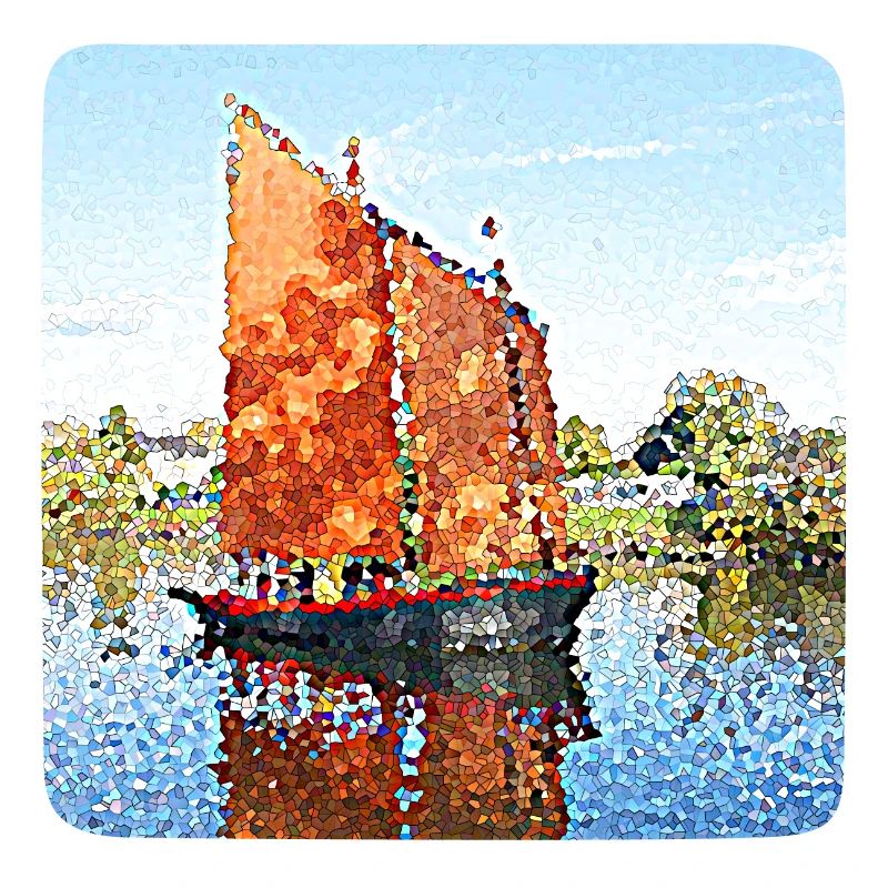 Das Segelboot des Feuers