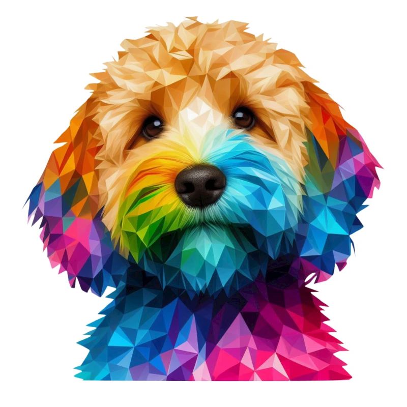 Cockapoo museau de chien géométrique moderne