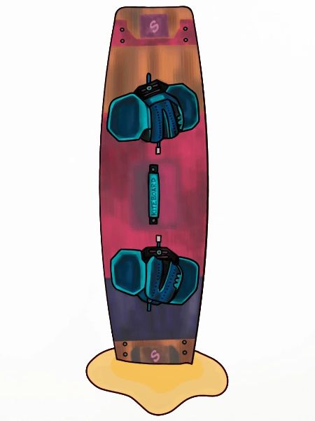 Kiteboard im Sand