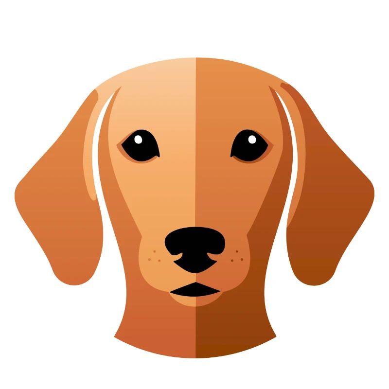 Small Sweet Dachshund Head Caramel