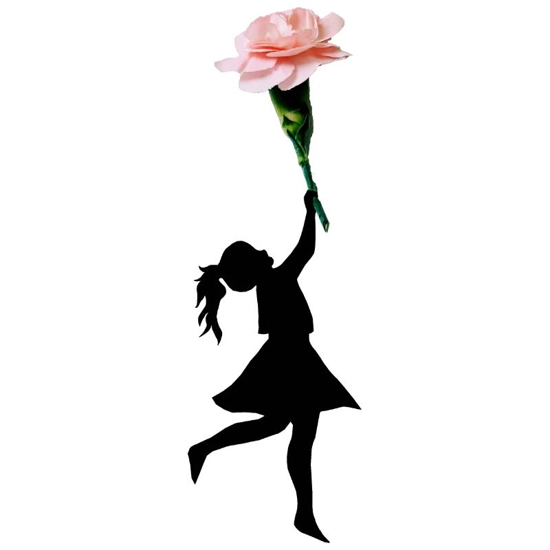 Mädchen Blume fliegen