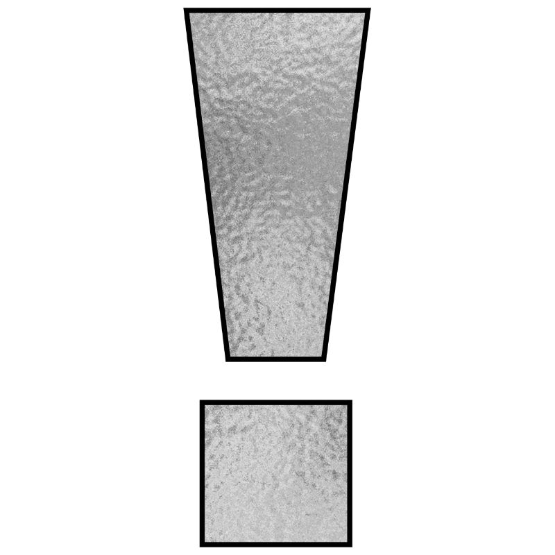 Punctuation mark exclamation mark ! Silver