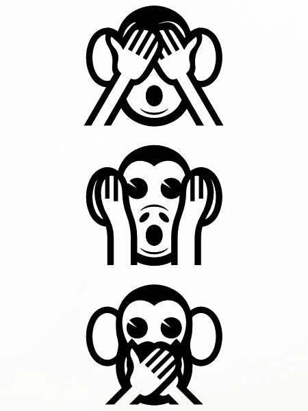 Three Wise Monkeys Vertikale
