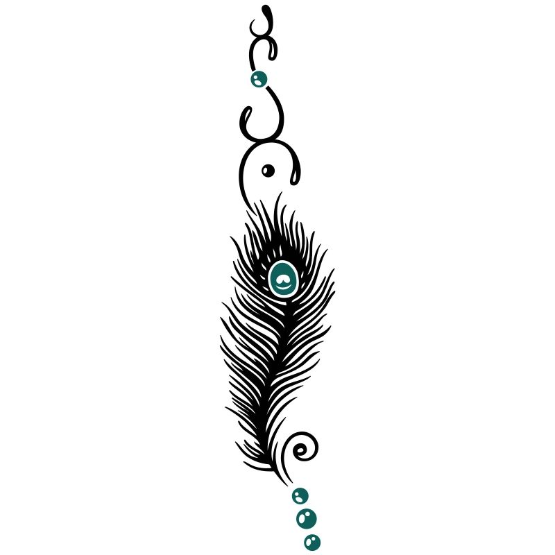 Feather, peacock feather, indian style, jewelry