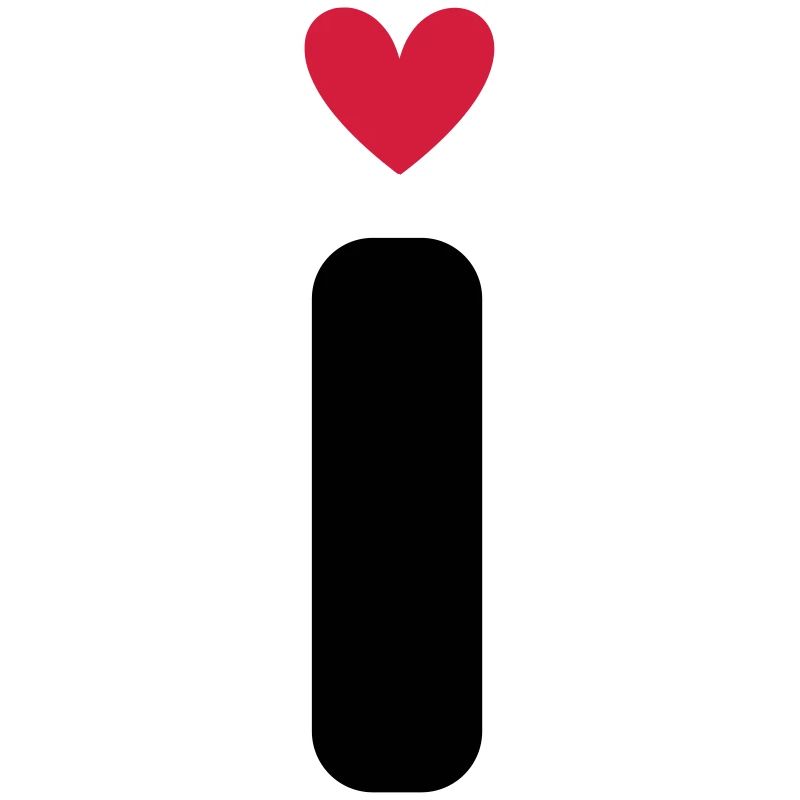 "I" mit Herzchen