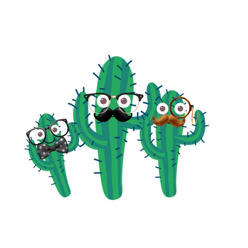 Cactus, cactus, nerds, nerdbrille, barbe